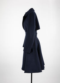 Trench drapé en laine - Nuit