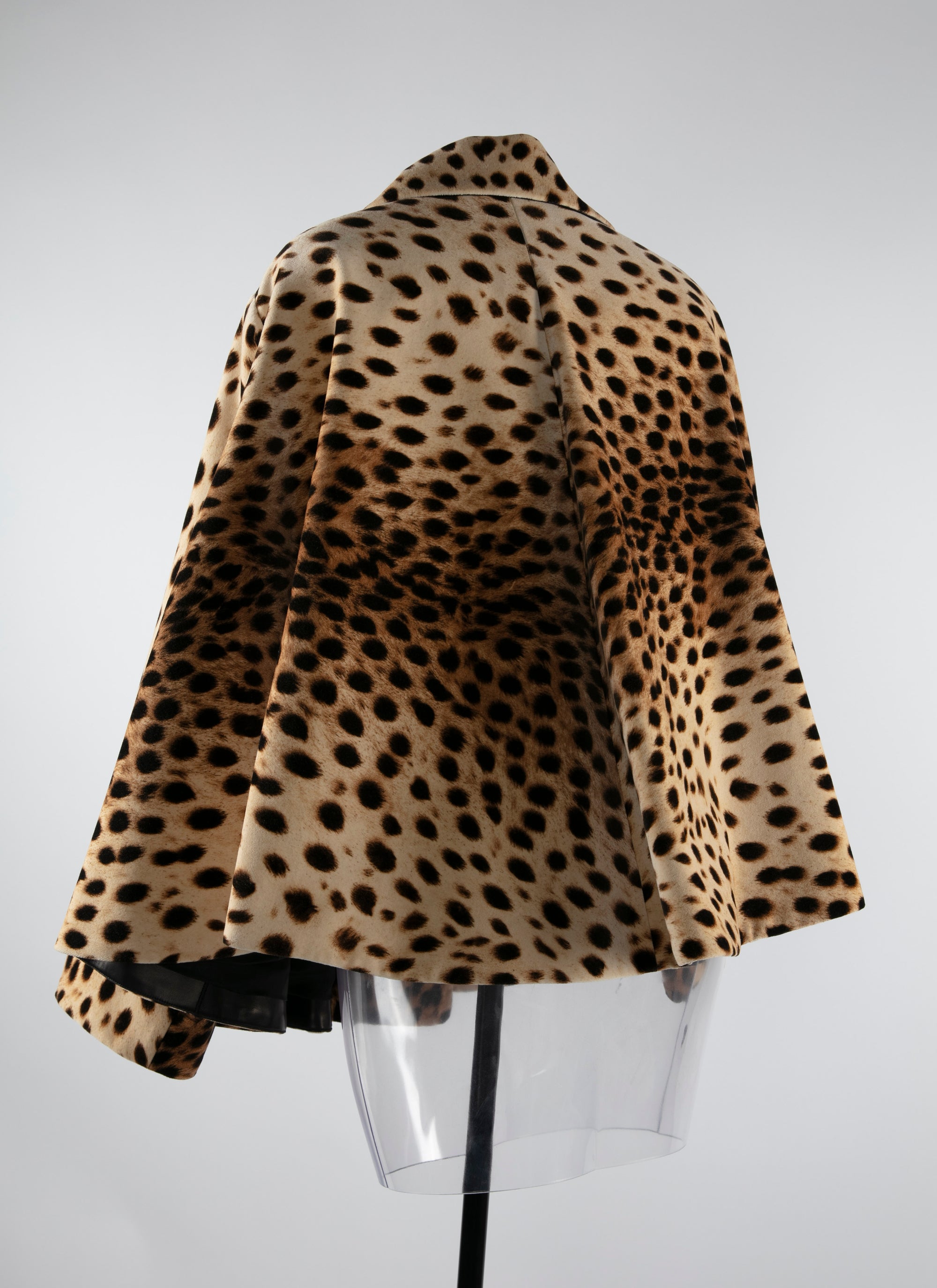 Manteau court imprimé animalier - Beige Clair