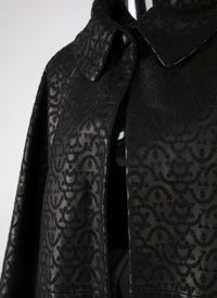 Regular leather coat - Black intense