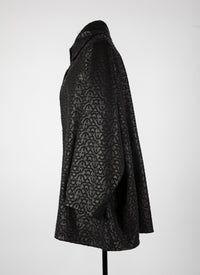 Regular leather coat - Black intense
