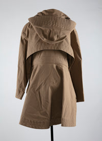 Lightweight short belted coat - Beige