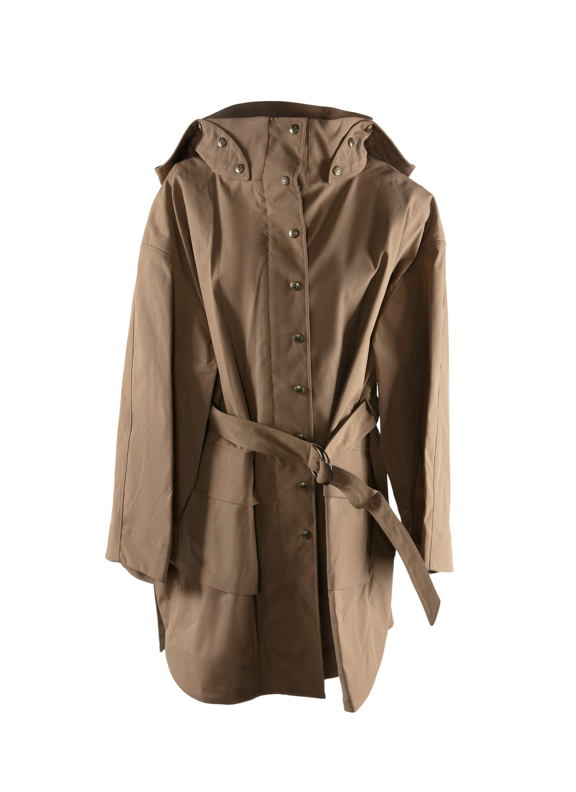 Lightweight short belted coat - Beige