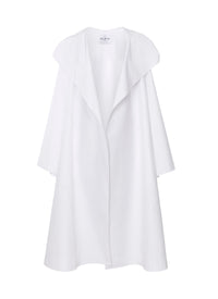 Manteau à capuche ceinturé - Blanc