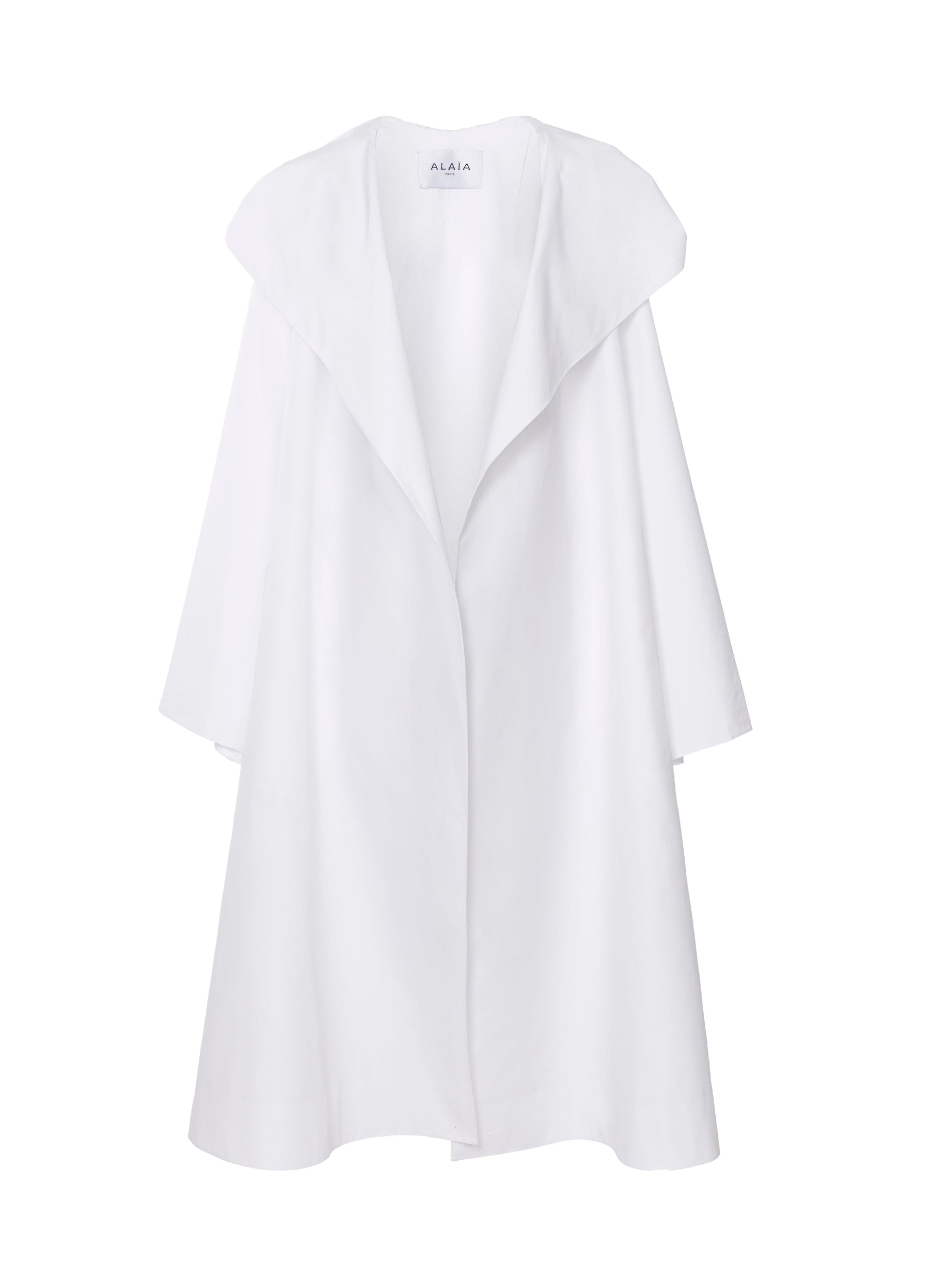 Manteau à capuche ceinturé - Blanc