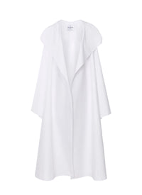 Manteau à capuche ceinturé - Blanc