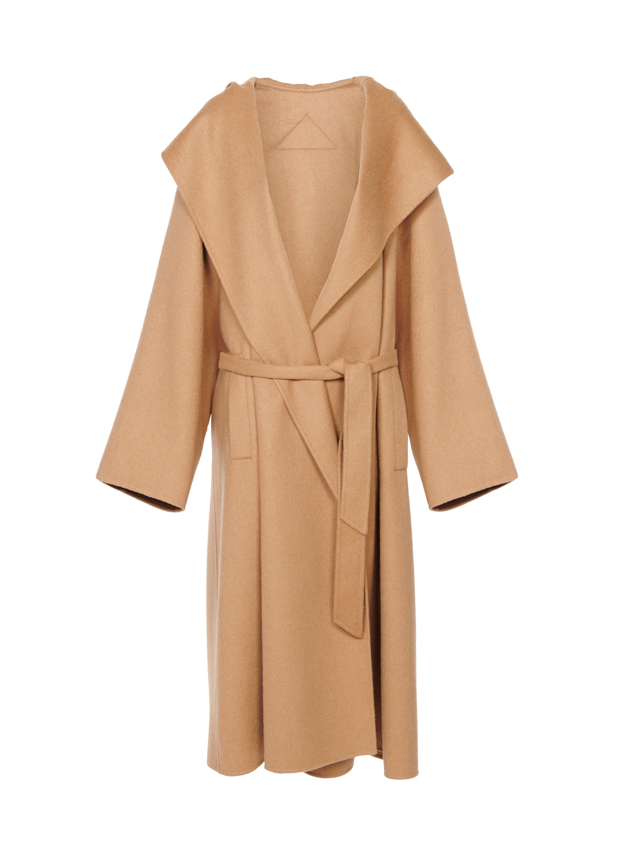 Belted hooded coat - Camel