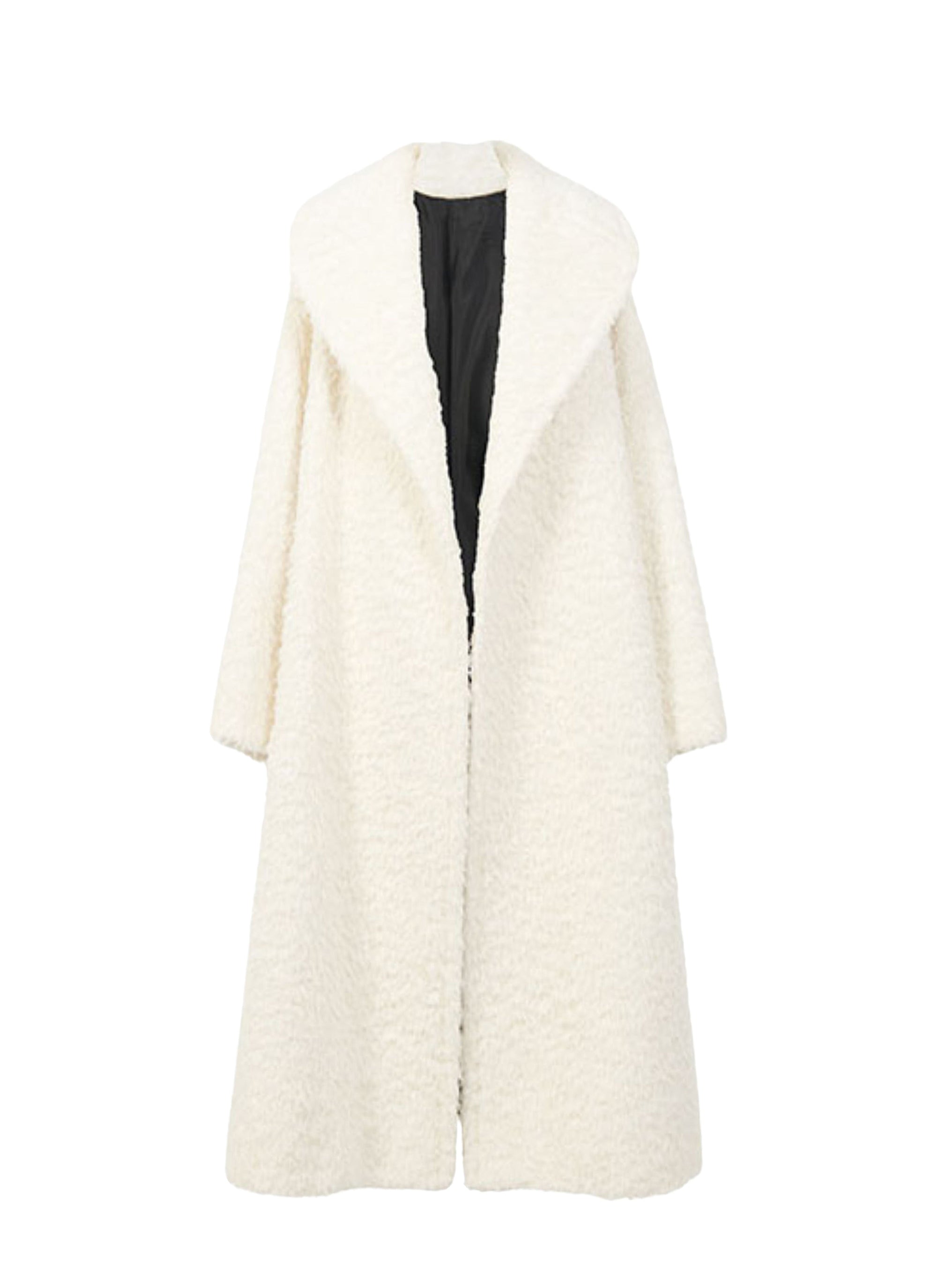 Manteau ample en laine - Naturel