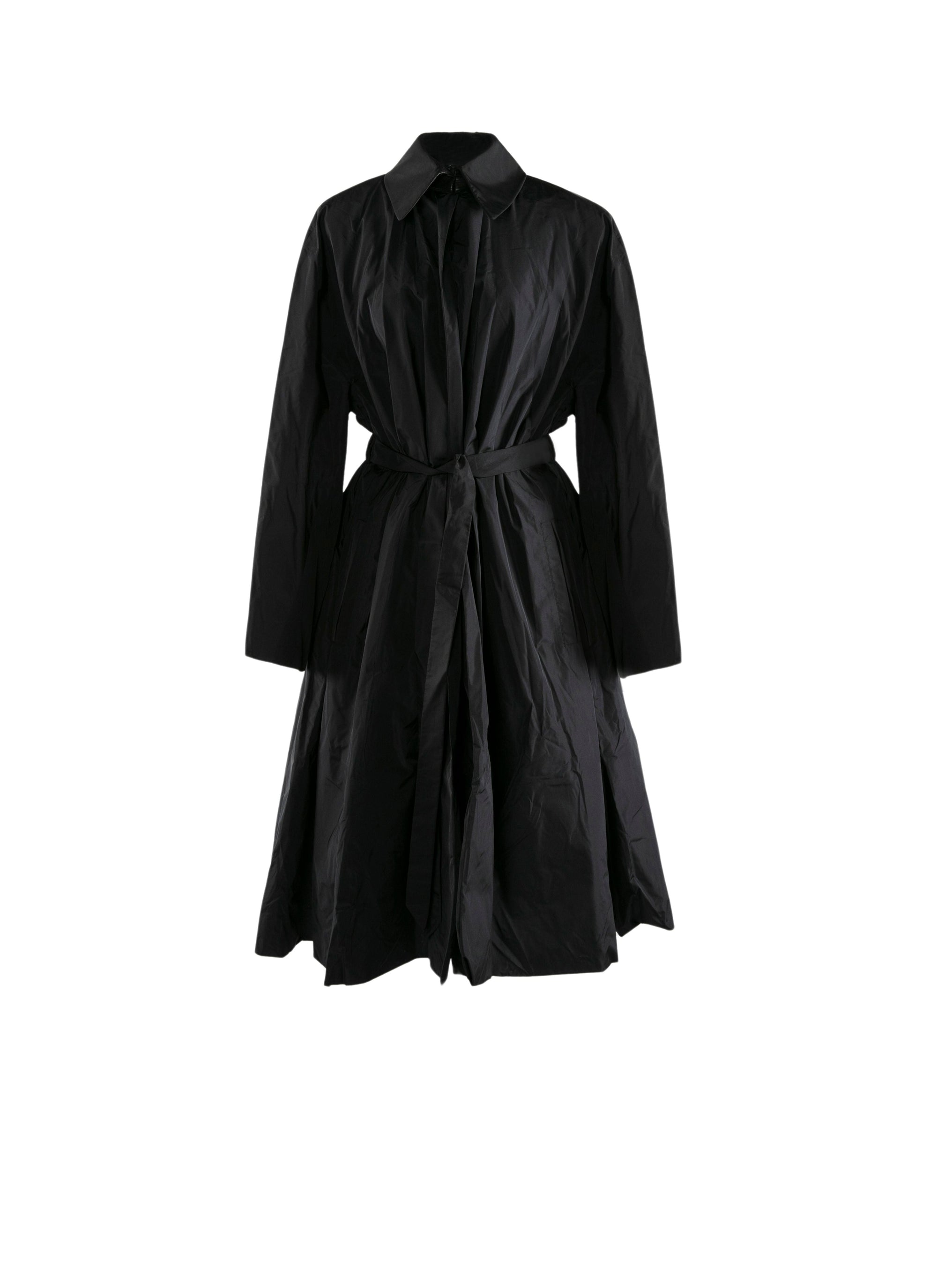 Long-sleeved trench coat - Black intense