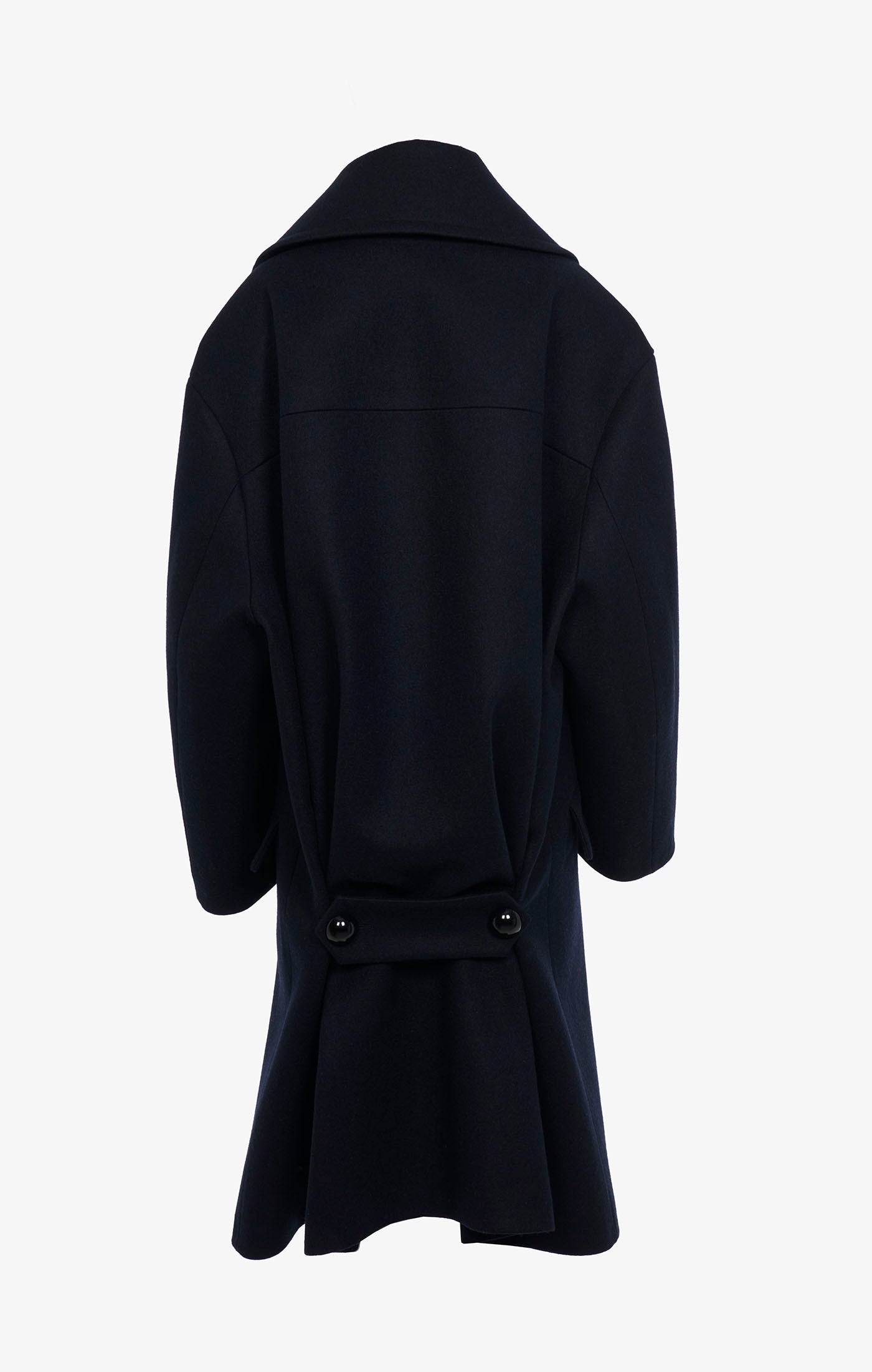 Loose wool pea jacket - Navy