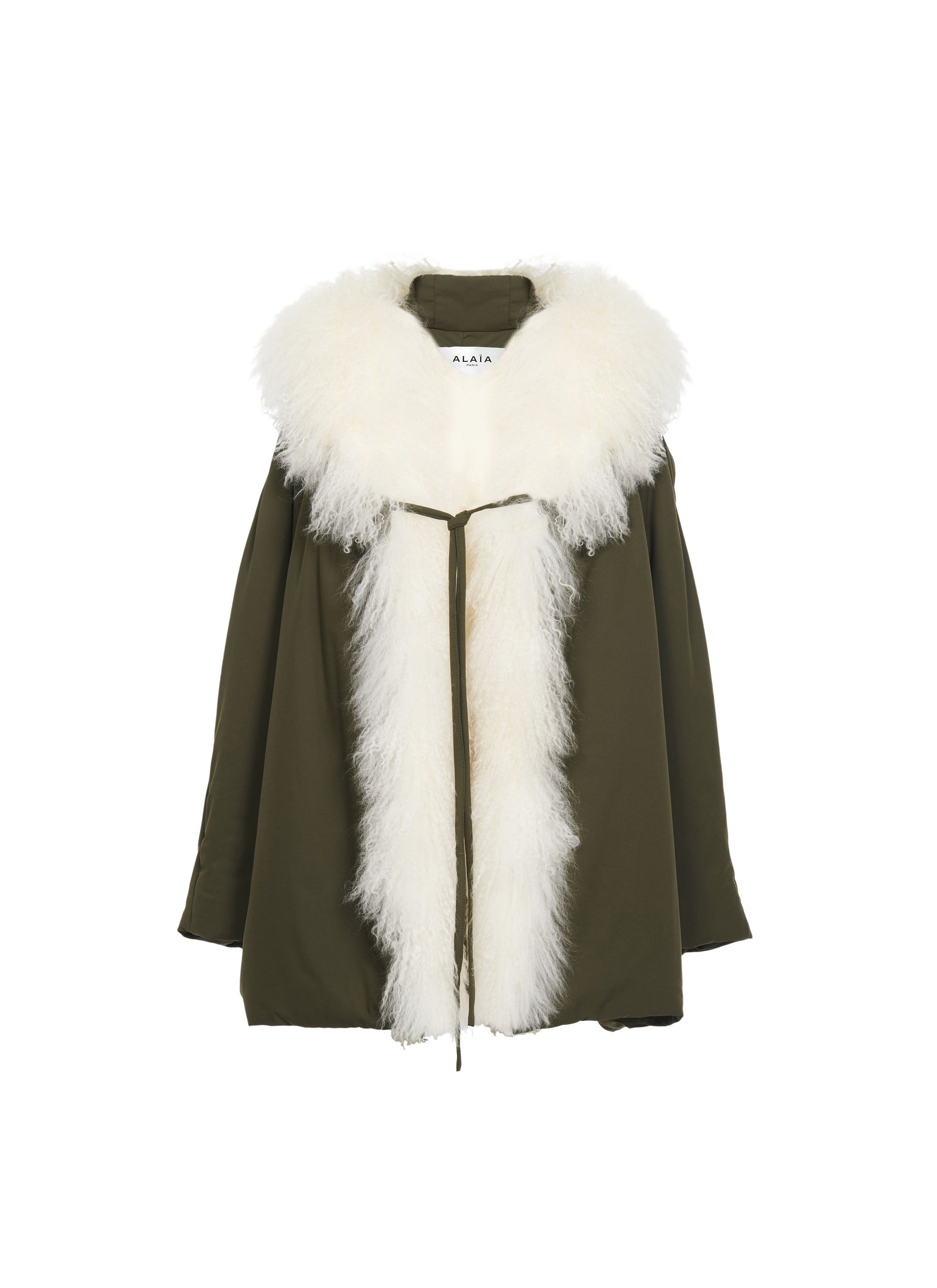 Parka oversize avec fourrure - Kaki