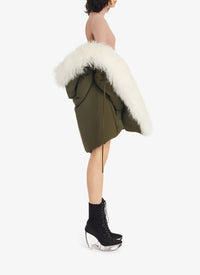 Parka oversize avec fourrure - Kaki