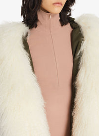 Parka oversize avec fourrure - Kaki