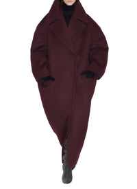 Long cashmere and wool coat - Black Alaïa