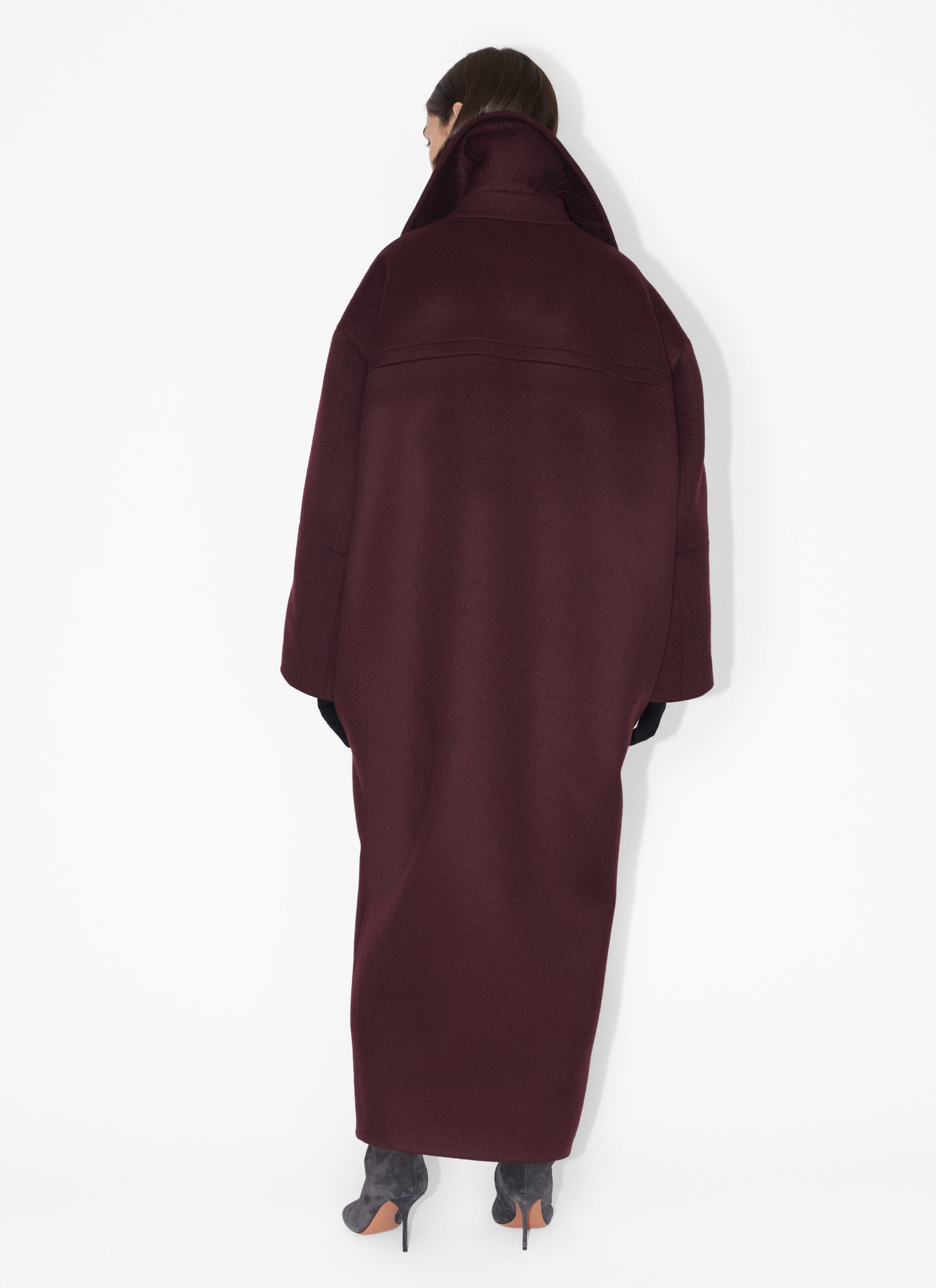 Long cashmere and wool coat - Black Alaïa