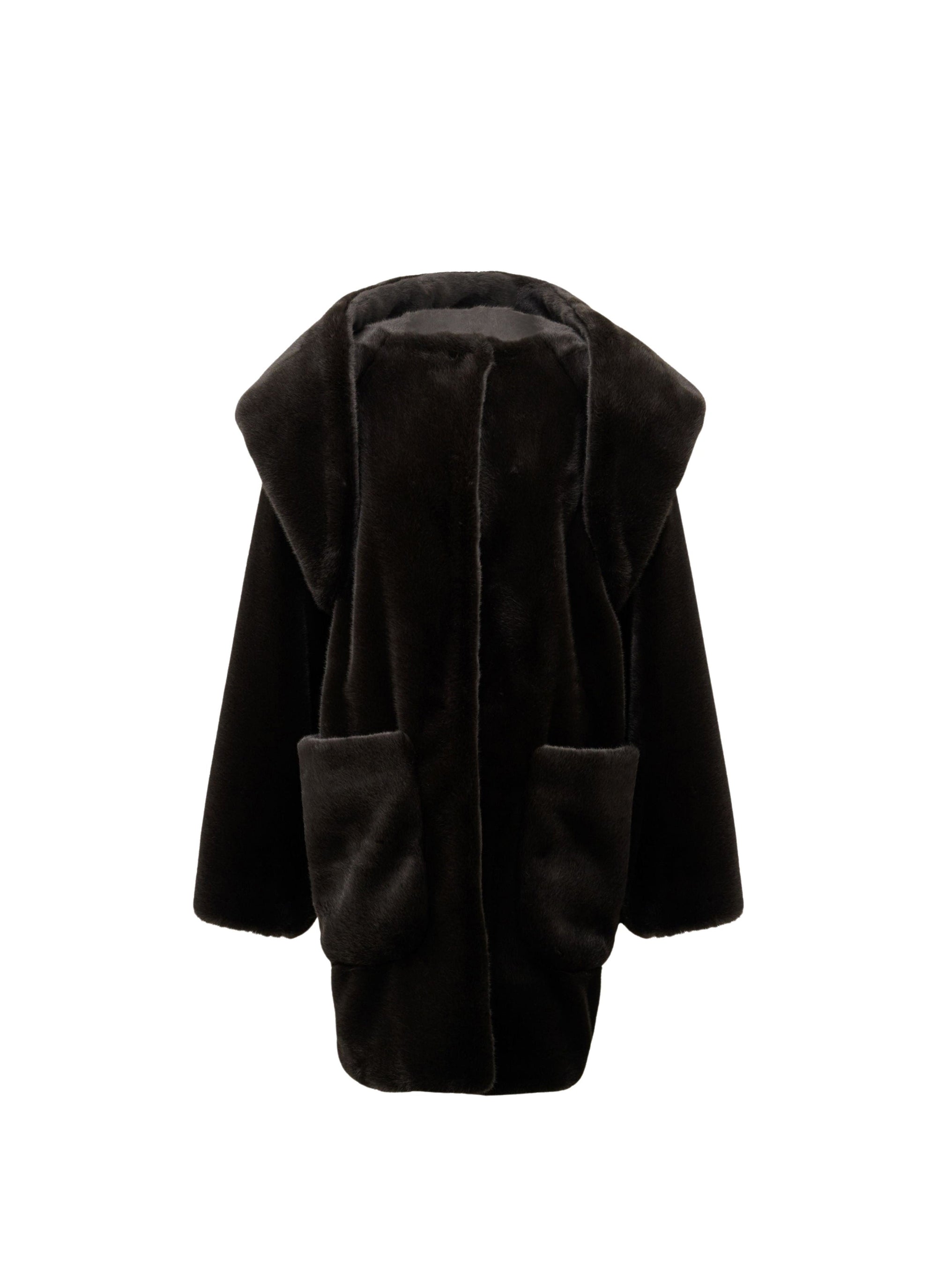 Duffle-coat en fausse fourrure - Ebene