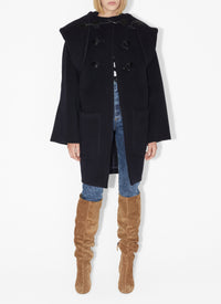 Duffle-coat en laine en laine - Marine