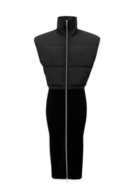 Long, fitted jacket in technical fabric - Black Alaïa