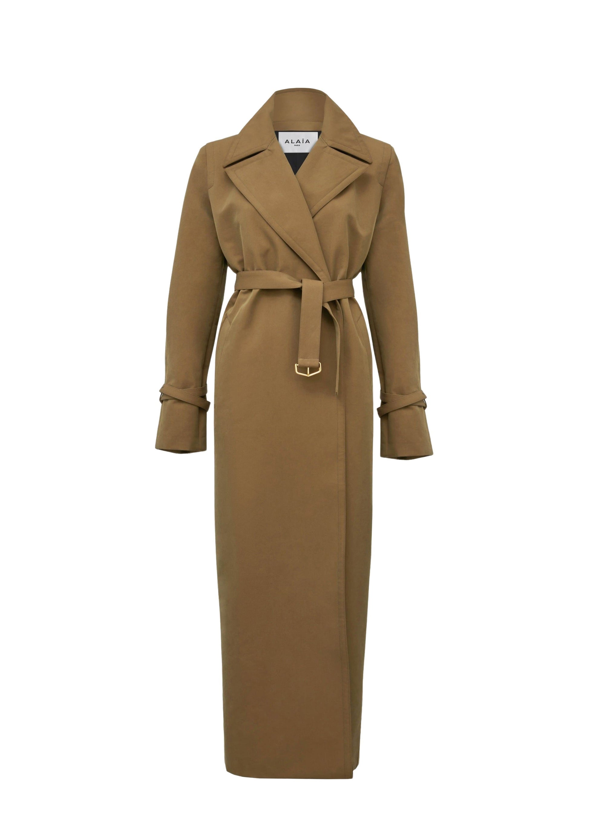 Trench-coat en gabardine de coton - Beige