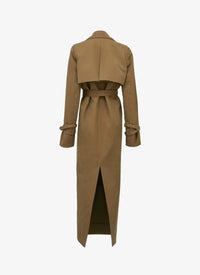Trench-coat en gabardine de coton - Beige