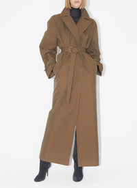 Trench-coat en gabardine de coton - Beige