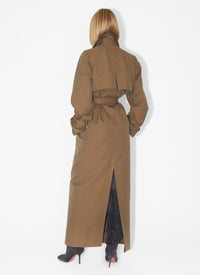 Trench-coat en gabardine de coton - Beige