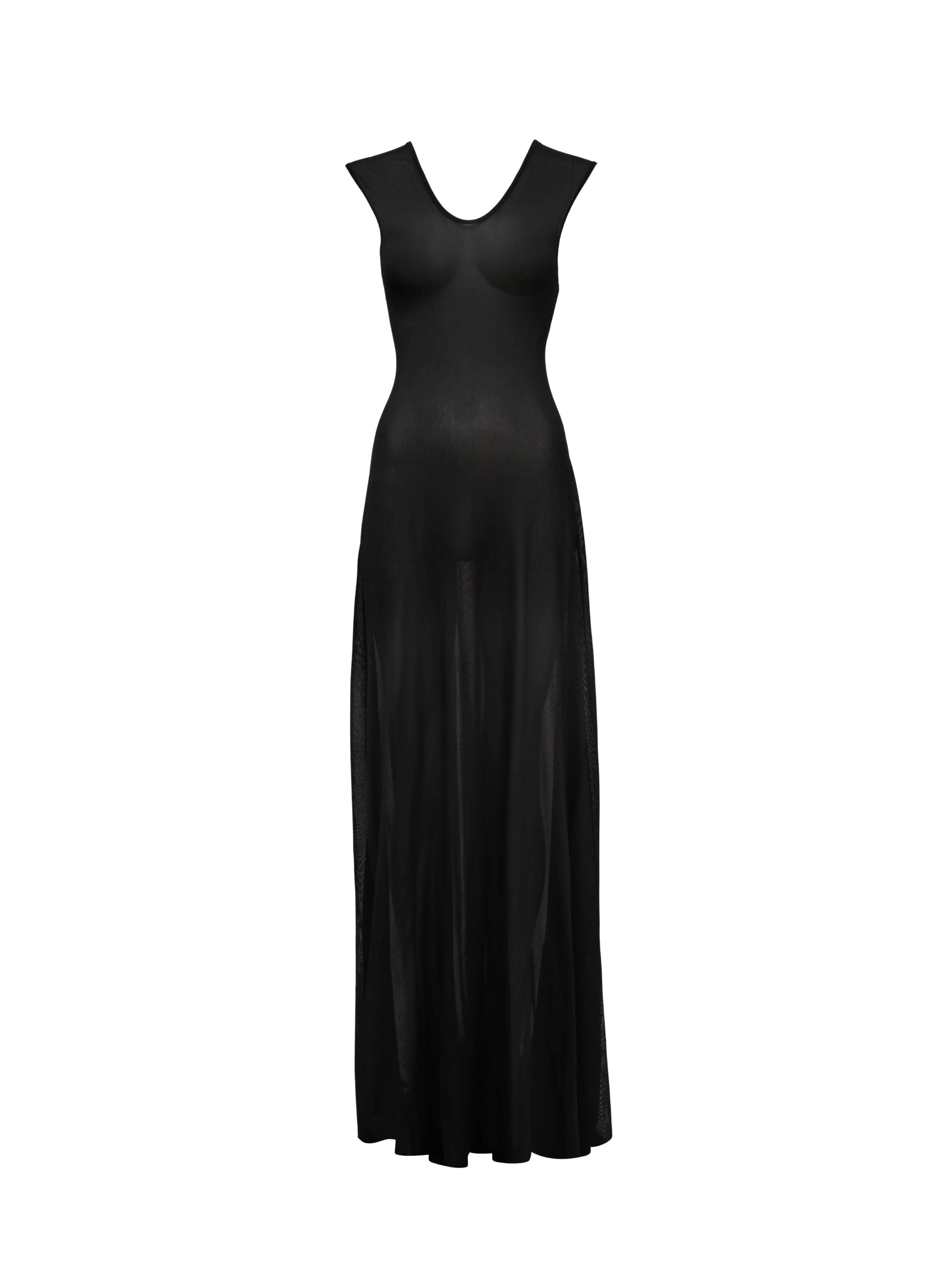 Robe de soirée en transparence - Noir Alaïa