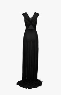 Robe de soirée en transparence - Noir Alaïa