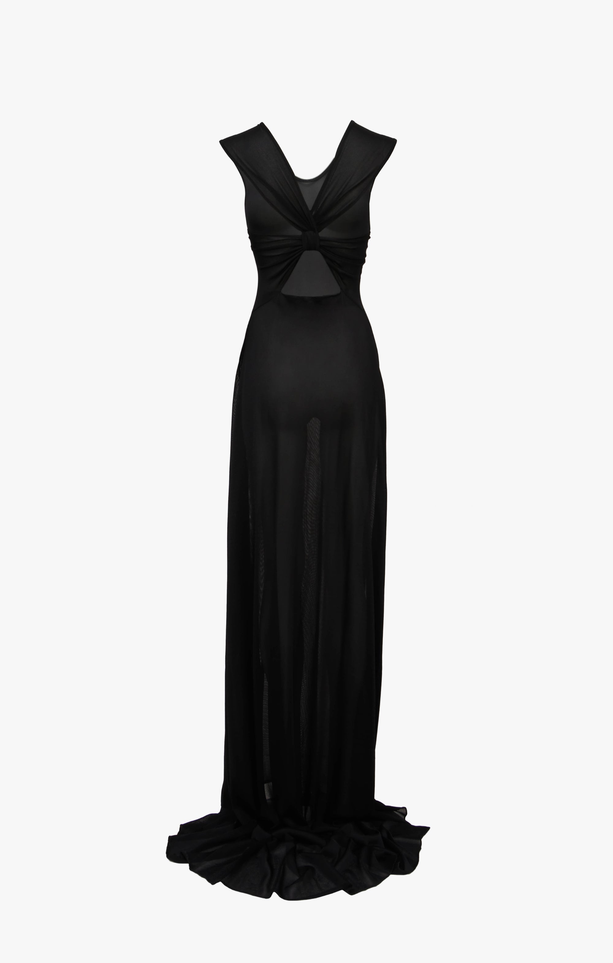 Robe de soirée en transparence - Noir Alaïa