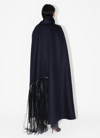 Long cashmere cape - Midnight