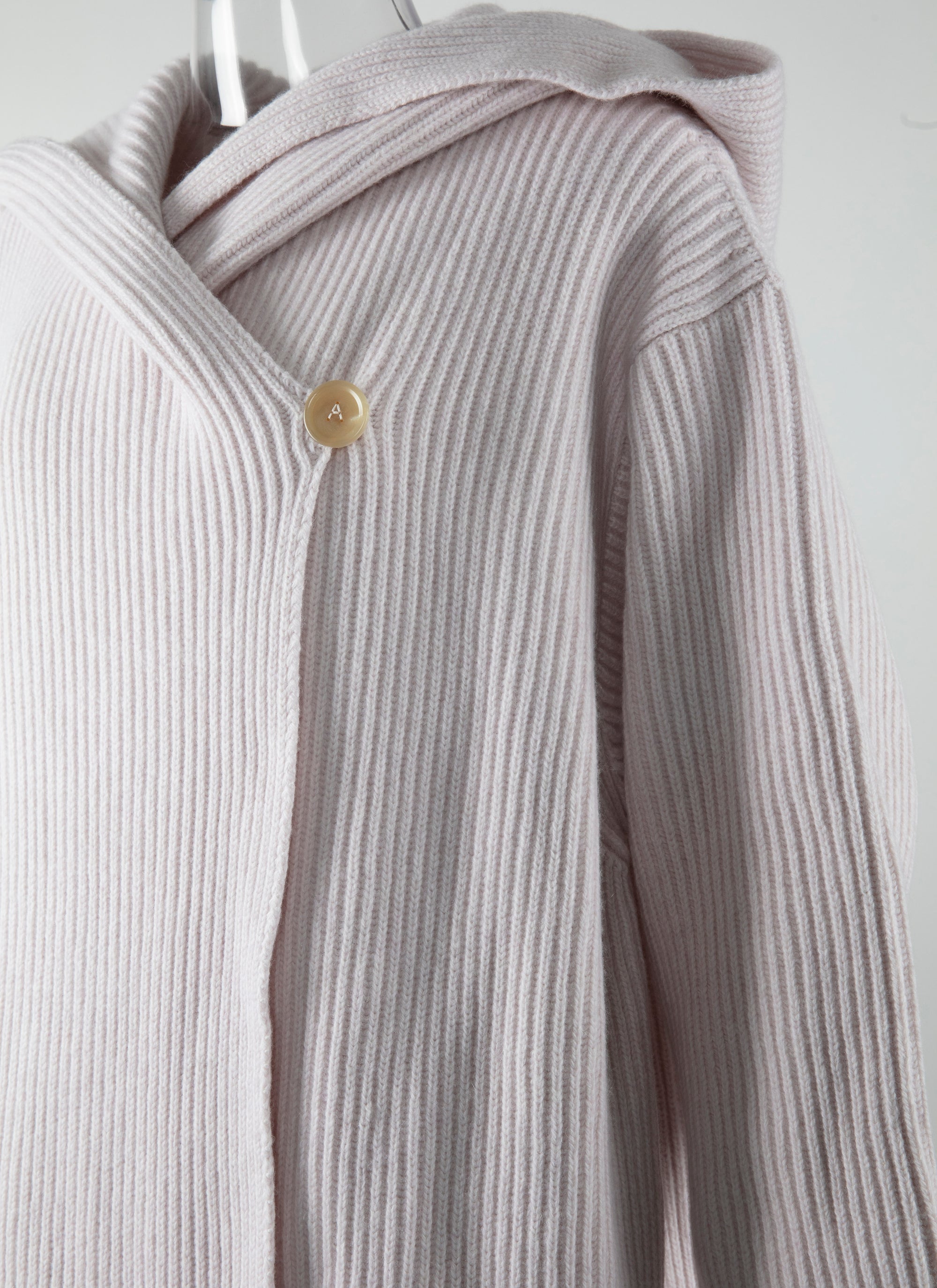 Wool hooded coat - Powder