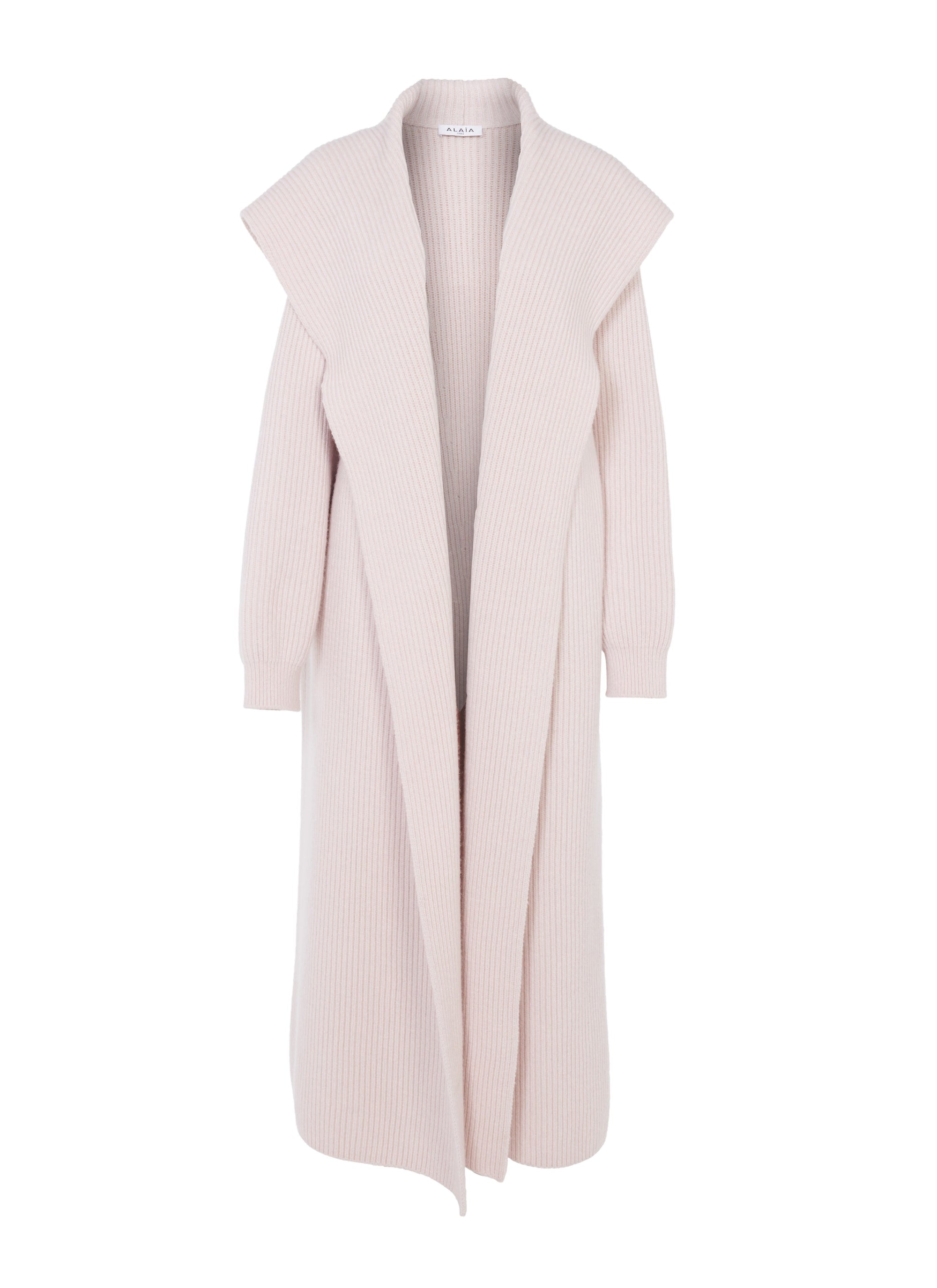 Wool hooded coat - Powder