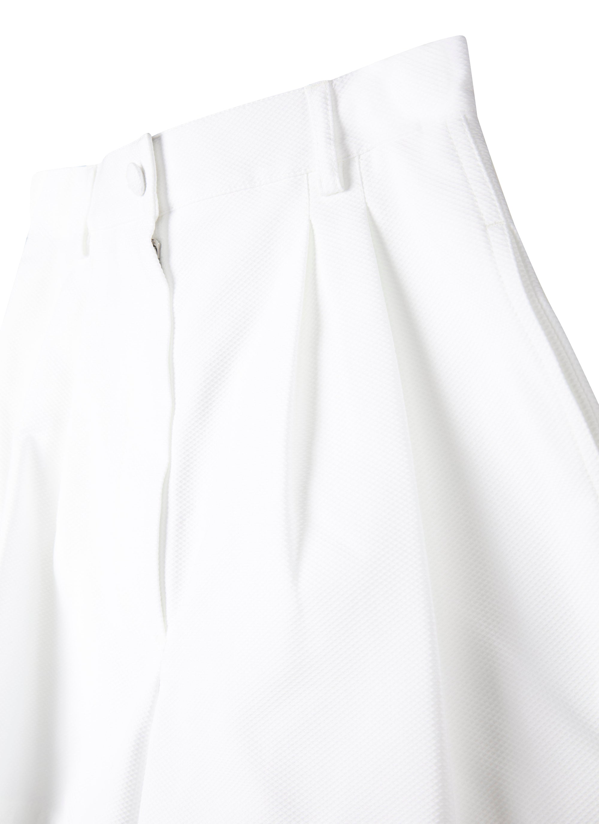 Cotton Piqué Shorts - White