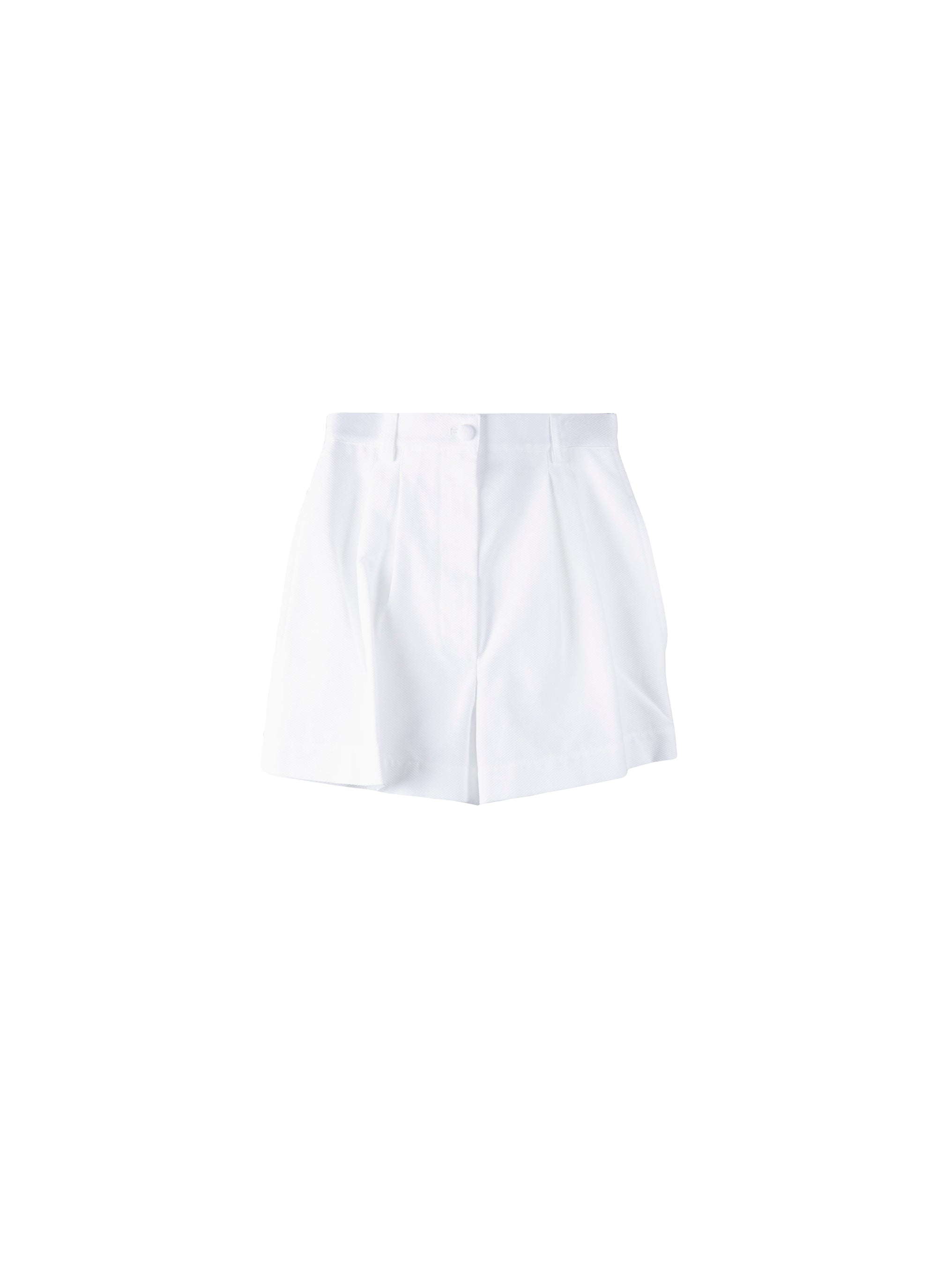 Cotton Piqué Shorts - White