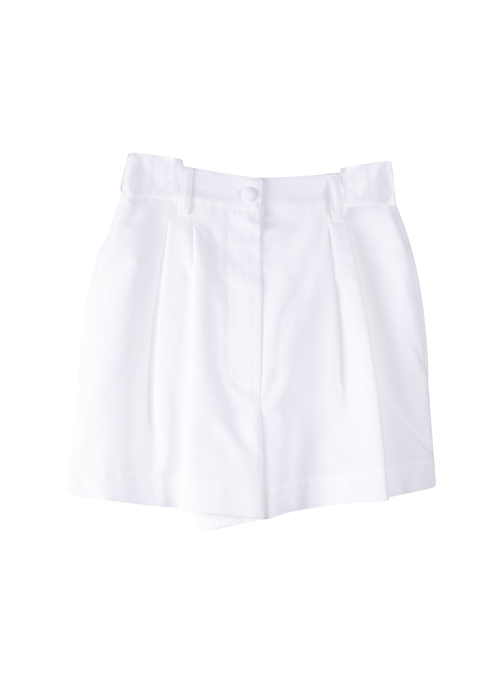 Cotton Piqué Shorts - White
