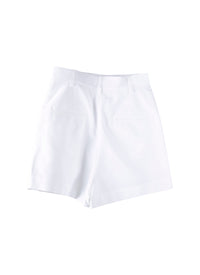 Cotton Piqué Shorts - White