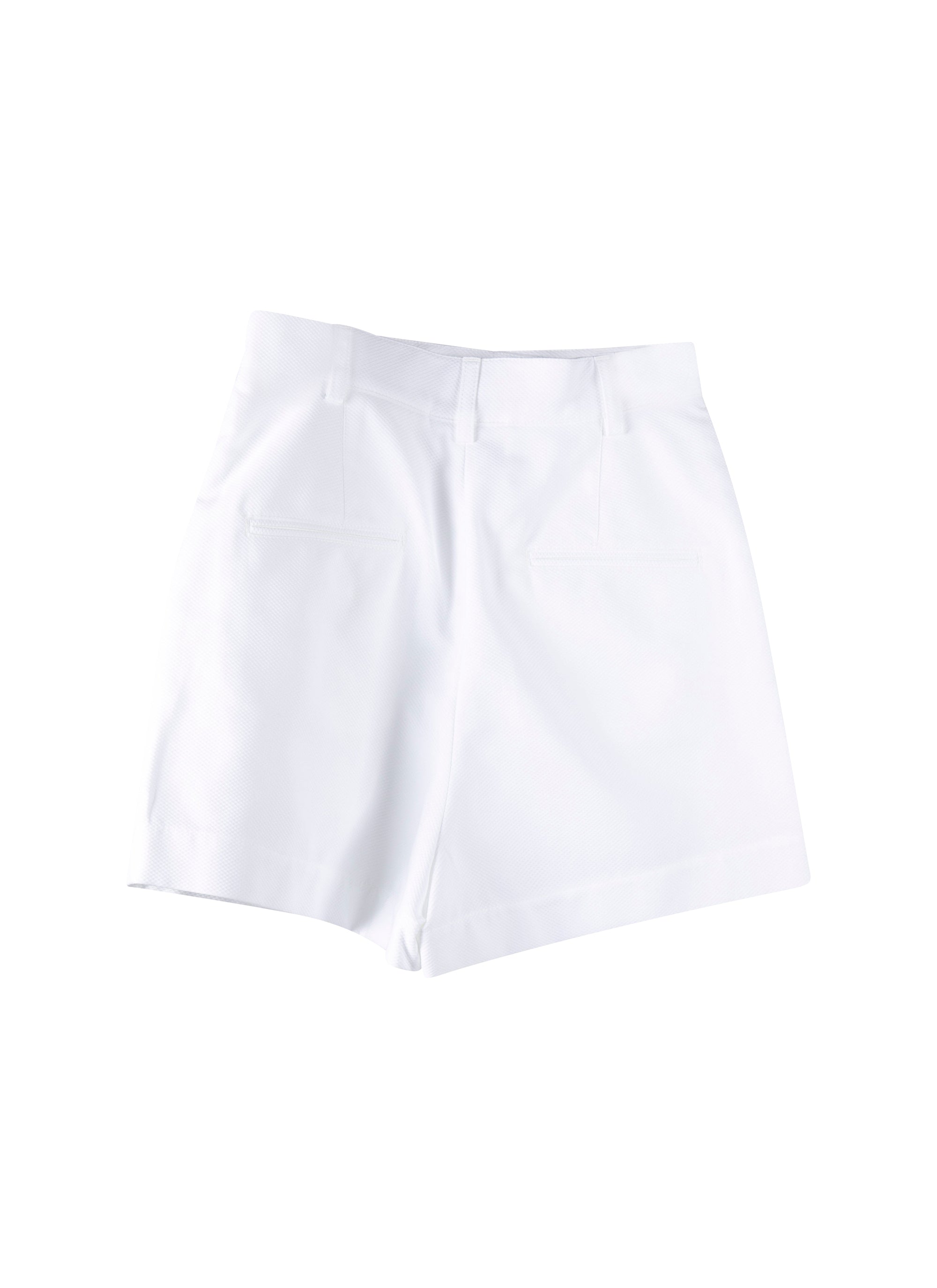 Cotton Piqué Shorts - White