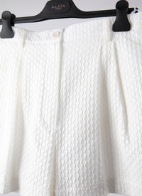 Short taille haute basique - Blanc