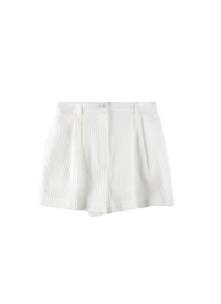 Short taille haute basique - Blanc