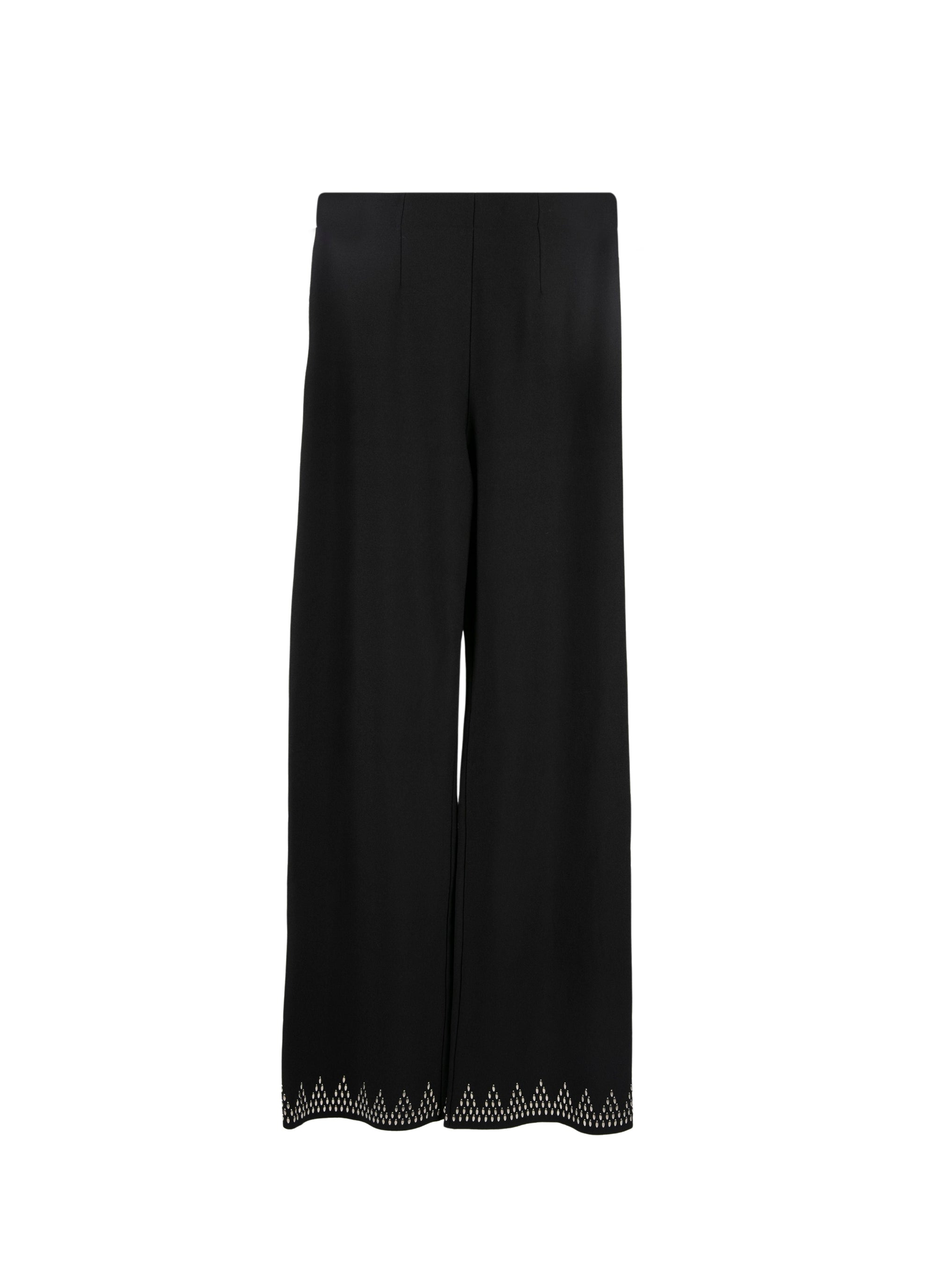 Pantalon large en laine - Noir
