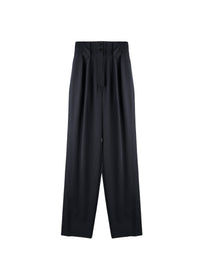 Grain de poudre wool wide-leg trousers - Night