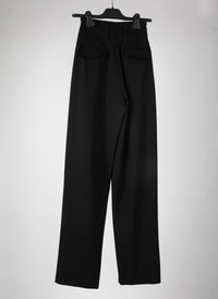 Pantalon large en laine - Noir