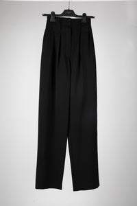 Pantalon large en laine - Noir