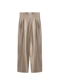 Straight leg trousers - Sand