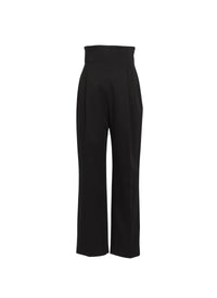 Pantalon droit fluide - Noir intense