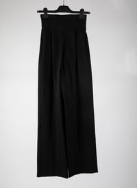 Pantalon droit fluide - Noir intense