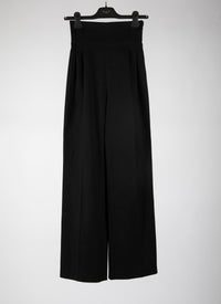 Pantalon droit fluide - Noir intense