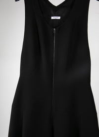 Combinaison sans manches oversize zippée - Noir
