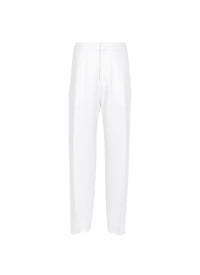 Pantalon taille basse en soie - Blanc