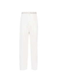Pantalon taille basse - Blanc Nacre