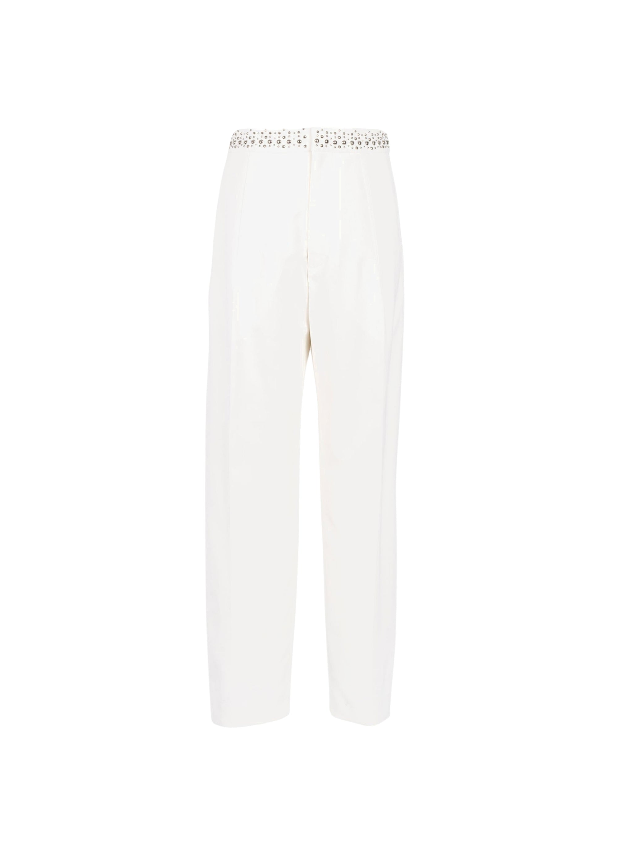 Low rise trousers - White iridescent